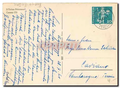Carona (TI) — Pittoreski widok — Wydawnictwo Einberger, nr 5007 — Rewers