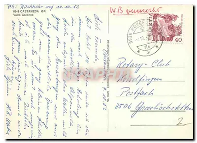 Castaneda GR — Dolina Calanca — Wydawnictwo Stansstad, nr 9223 — Rewers