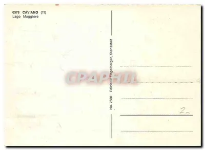 Caviano (TI) — Lago Maggiore — Edição Engelberger, Stans — Verso