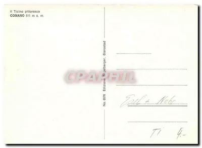Comano — Widok panoramiczny i sceny wioski — Wydawnictwo Engelberger, nr 6576 — Rewers
