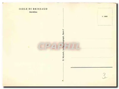 Isole di Brissago — widok z powietrza — O. Wyrscb, Lufotopograph, Bern 7 — Rewers