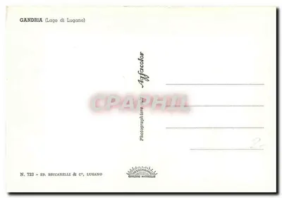 Gandria — Lago di Lugano — Wyd. Beccarelli & Co, Lugano, N° 723 — Rewers