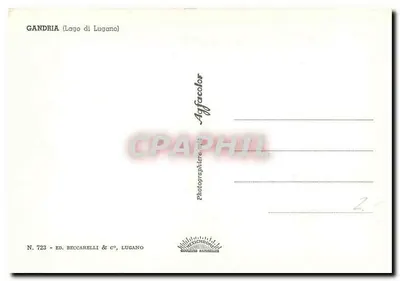Gandria — Jezioro Lugano — Wyd. Beccarelli & C°, Lugano — Rewers