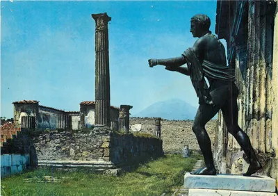 Pompeia — Templo de Apolo — Ed. Vincenzo Carcavallo, Nápoles