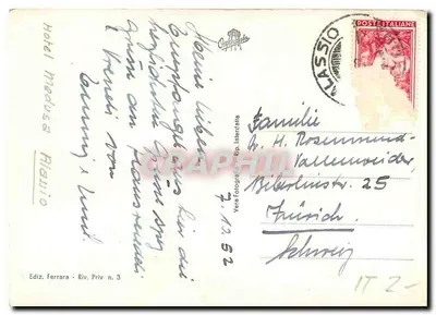 Capela dos Caídos no Mar - Allassio - Riviera dos Flores — Ediz. Ferrara, Riv. Priv. n. 3 — Verso
