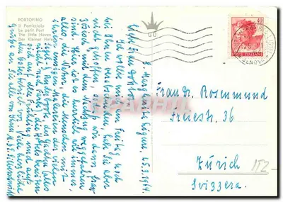 Portofino — O pequeno porto — editor não identificado — Verso