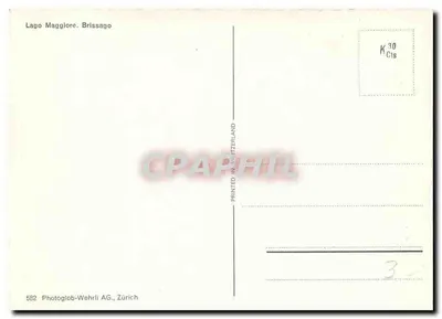 Lago Maggiore — Brissago — Photoglob-Wehrli AG, Zurych, n° 582 — Rewers