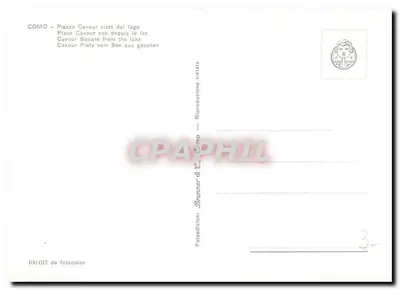 Como — Piazza Cavour widziana z jeziora — Brunner & C. Como, nr 100-017 — Rewers