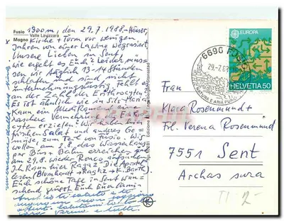 Fusio-Mogno — alpejskie wioski z kaplicą i drewnianą chatką — Wydawnictwo 10281 — Rewers