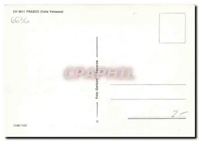 Frasco — Casa de pedra com fonte — Editor: Foto Garbani Locarno, n° 1140/7400 — Verso