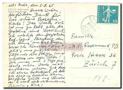Cevio - Chiesa della Rovera - Edition Engelberger Stana No 5304 — Rewers
