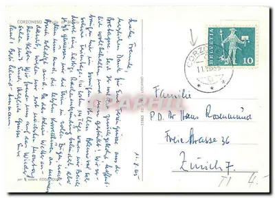 Corzoneso — Cumiasca i Leontica — widok z powietrza — wydawca nieznany — Rewers