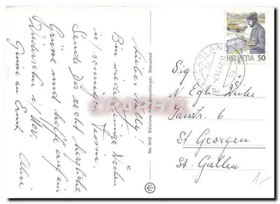 Torrazza di Caslano — panoramiczny widok jeziora — Wydawnictwo Karl-Engelberger, n° 9416 — Rewers