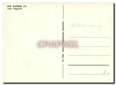 Caviano (TI) — Jezioro Maggiore — Wydawnictwo Engelberger, Stansstad, nr 7630 — Rewers