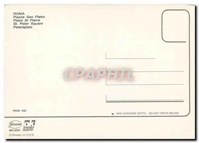 Place Saint-Pierre — Vaticano — editor Garamo, n° ROM 432 — Verso