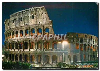 Coliseu de Roma — vista noturna — editor Garami Milano, série ROM 52