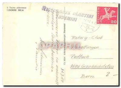 Indemini — Piękny Ticino — Wydanie 8054 — Rewers