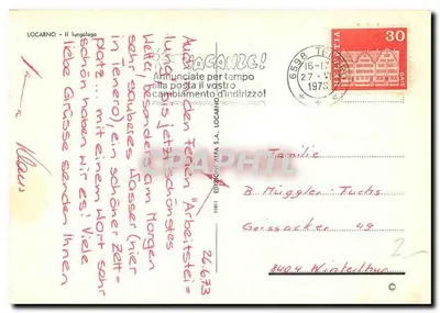 Locarno - Il lungolago — Wydawnictwo Alfa S.A. n°11811 — Rewers