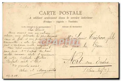 Saint-Nazaire — Os escritórios da C° G° Transatlântica — editor Pantes, n° L-I 660 — Verso