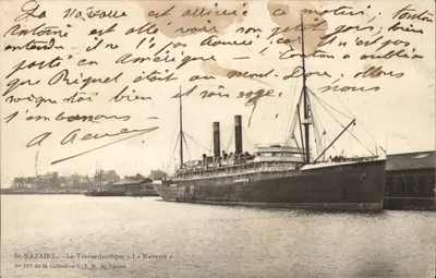 St-Nazaire — O Transatlântico « La Navarre » — Coleção G.I.D. de Nantes, n° 115