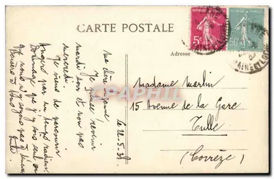 Angers (M.-e-L.) — Prefektura — Widok ogrodu — L. V. fot. — Rewers
