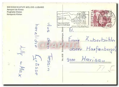 Mała lotniska Kloten — Swissair — Wydawnictwo Engleberger — Rewers