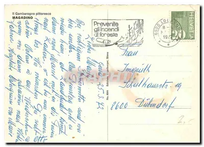 Widok z Magadino — Wydawca Il Gambarogno Pittoresco, nr 0044 — Rewers
