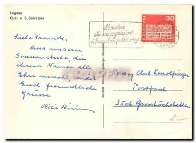 Lugano — Quai e S. Salvatore — Edição Stansstad No. 6333 — Verso