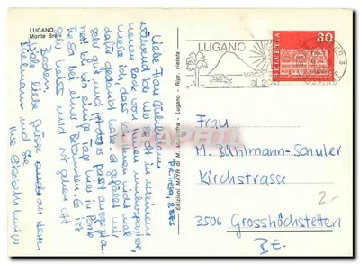 Jezioro Leman — Widok z Monte Bré — Wydawnictwo MAYR — Rewers