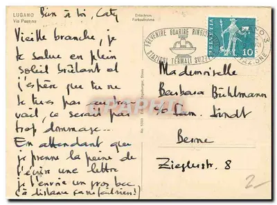 Ulica handlowa w Lugano — Ristorante Bianchi — n° 5580 — Rewers