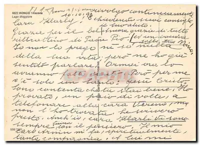 Wioska przy jeziorze Majeur — wydawca Foto Garbani, nr 6622 — Rewers