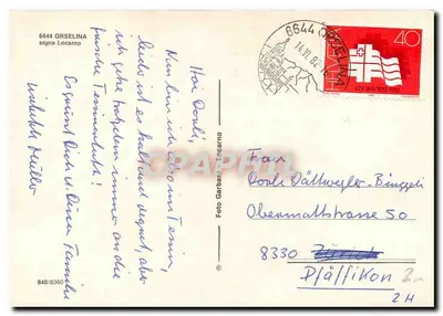 Orselina — widok panoramiczny i budynki — Foto Garbari - Locarno — Rewers