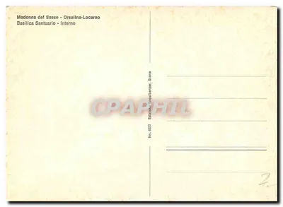 Madonna del Sasso - Orselina-Locarno — Basílica Santuário - Interno — Edição Stans, n° 6227 — Verso