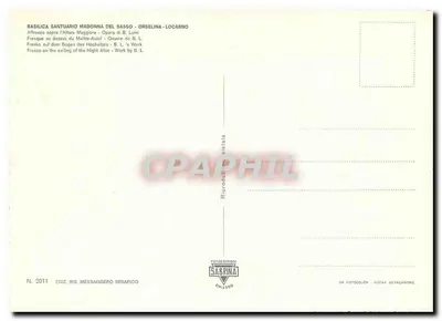 Bazylika Santuario Madonna del Sasso — Orselina — Fresk nad ołtarzem głównym — Praca B. L. — Rewers