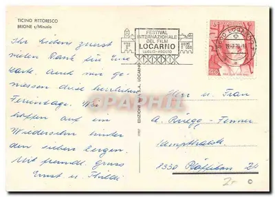 Widok Brione s/Minusio — Ticino — Wydawnictwo A.P. S.A. Locarno — Rewers