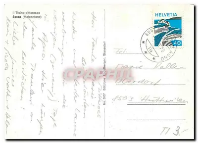Sessa (Malcantone) — Pittoreski widok — Wydawnictwo Edizione Bregalberger, nr 5837 — Rewers
