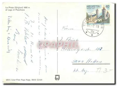 Le Prese — na jeziorze Poschiavo — Hugo Kopp, 382C — Rewers