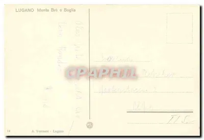 Lugano - Monte Brè i Boglia — A. Veronesi, Lugano, n°14 — Rewers