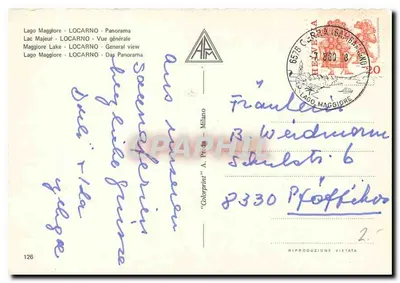 Lago Maggiore — Vista geral — Colorprint A. Pr. 4a — n°126 — Verso
