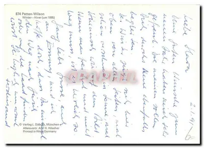 Inverno — Sazonal invernal — Patten-Wilson, n°874 — Verso