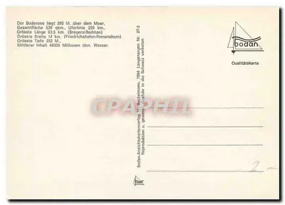 Bodensee — ilustrowana kartka pocztowa — Bodan-Ansichtskartenverlag Nr. 217-2 — Rewers
