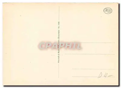 Radesheim — widok panoramiczny z Ryniem, Drosselhofem i monumentem Niederwald — Hoursch & Bechmann, Köln-Ehrenfeld Nr. 1195 — Rewers