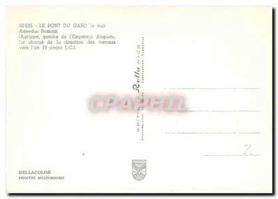 Pont du Gard — Rzymski kanał — Éditions Rella — Rewers