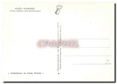 Saint-Tropez — piękna ulica z bar i restauracją — Wydawnictwo S.E.P.T. - 35, Boulevard Gorbella - NICE — Rewers