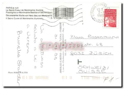 Het Heilig Hart — Parijs — uitgave Abeille-Cartes — Achterkant