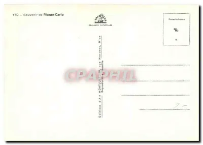 Monte-Carlo — Souvenirs — Éditions d'Art Montluel, Nice — Rewers