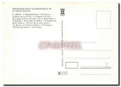 Wysokie Sałwy — Kolorowa karta — Wydawnictwo J. Cellard — Rewers