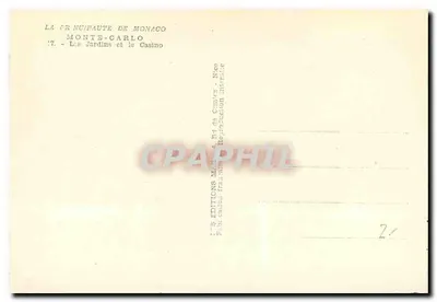 Monte-Carlo — Ogrody i Kasyno — Wydawnictwo Marquis, Nice — Rewers
