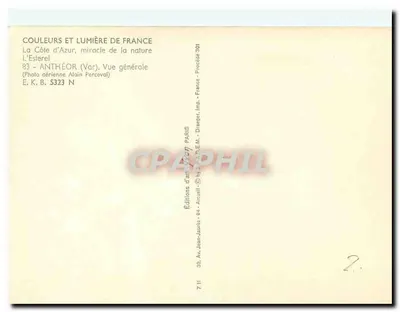 L'Estérel — Widok ogólny — Wydawnictwo sztuki Jean-Jaurès, Paryż — Rewers