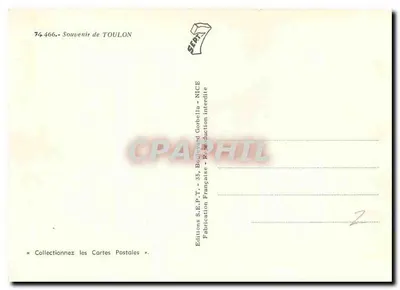 Toulon — Widok ogólny, Cap Brun, Place de la Liberté, Port Hotel de Ville — Wydawnictwo S.E.P.T. NICE — Rewers